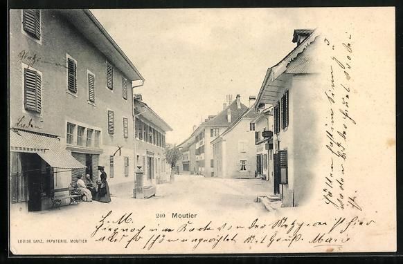Cartoline postali: AK Moutier, Une Rue – Usato da Berlin venduto da bartko-reher