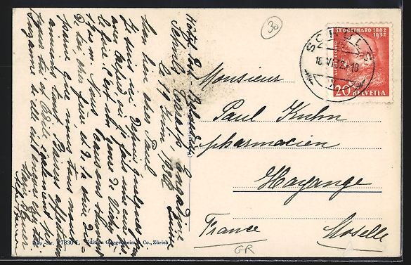 Cartoline postali: Schuls, Teilansicht mit Hotel Belvédèr – Usato da Berlin venduto da bartko-reher 1