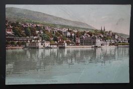 Neuchâtel 1907  vom See   Fehlerhafte Rückseite