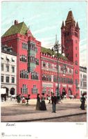 BASEL - Rathaus (mit Publikum) ca. 1915 (BS)