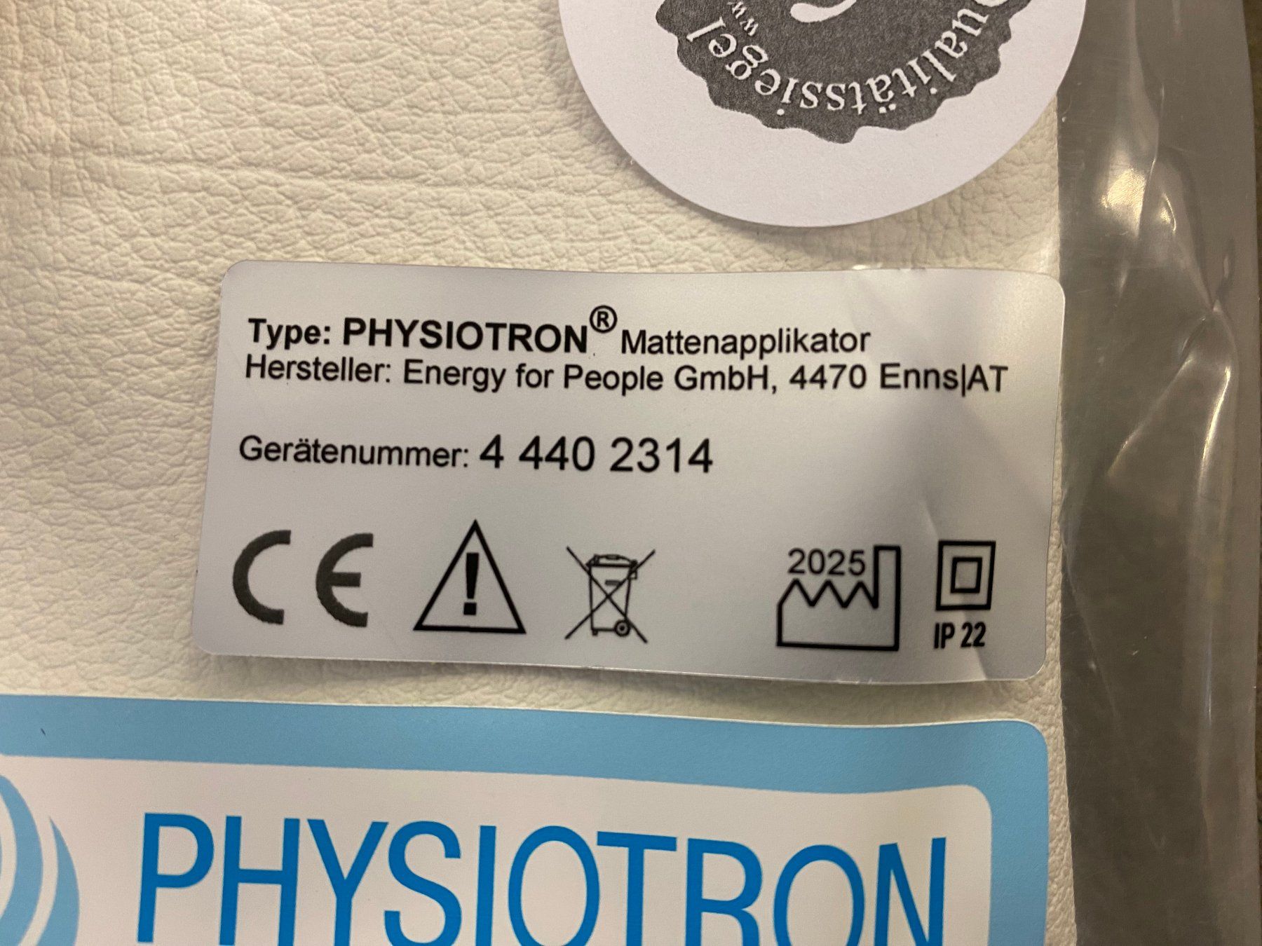 Appareils médicaux: 🔴  PHYSIOTRON® Mattenapplikator + Controller Basic /039B – Neuf avec emballage d'origine à Zürich par LUIS-B 4