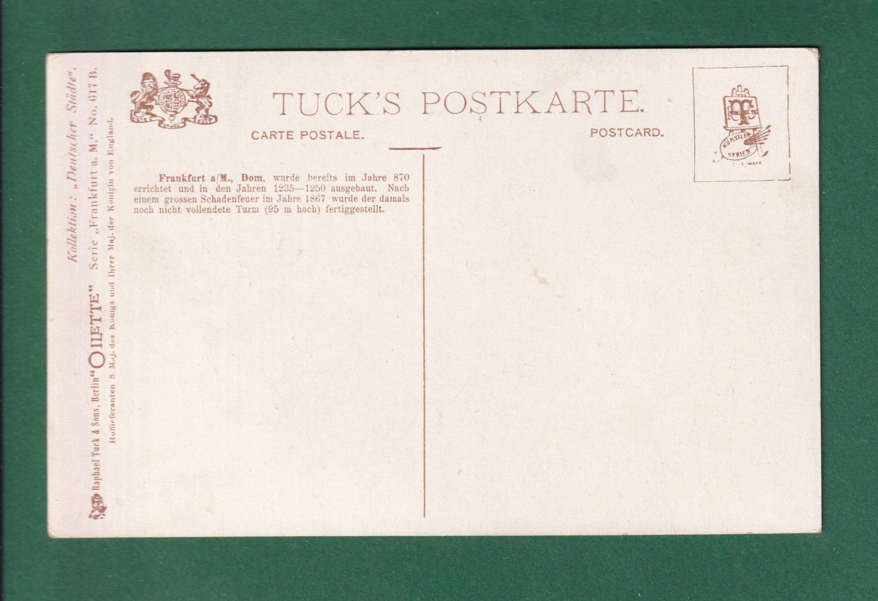 Cartoline postali: FRANKFURT - Der Dom – Usato da Pully venduto da nicecards-shop 1