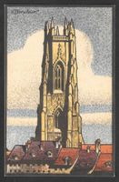 Fribourg Marché Exposition Art et Métiers 1923 Künstlerkarte