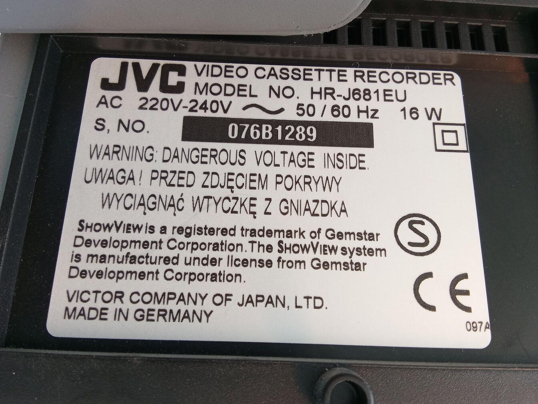 JVC Audio- & Mediensysteme: VHS Hi-Fi JVC  Player – Gebraucht aus Aathal-Seegräben von seewiesapp 5