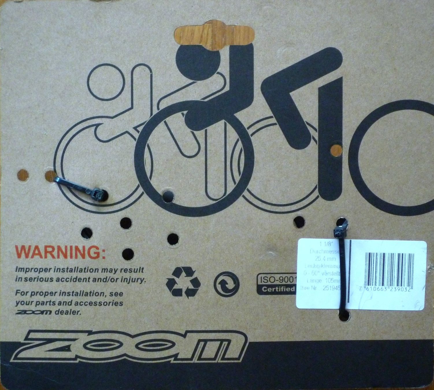 Zoom Ersatzteile: Zoom Vorbau – Neu und originalverpackt aus Biel/Bienne von Veng 1