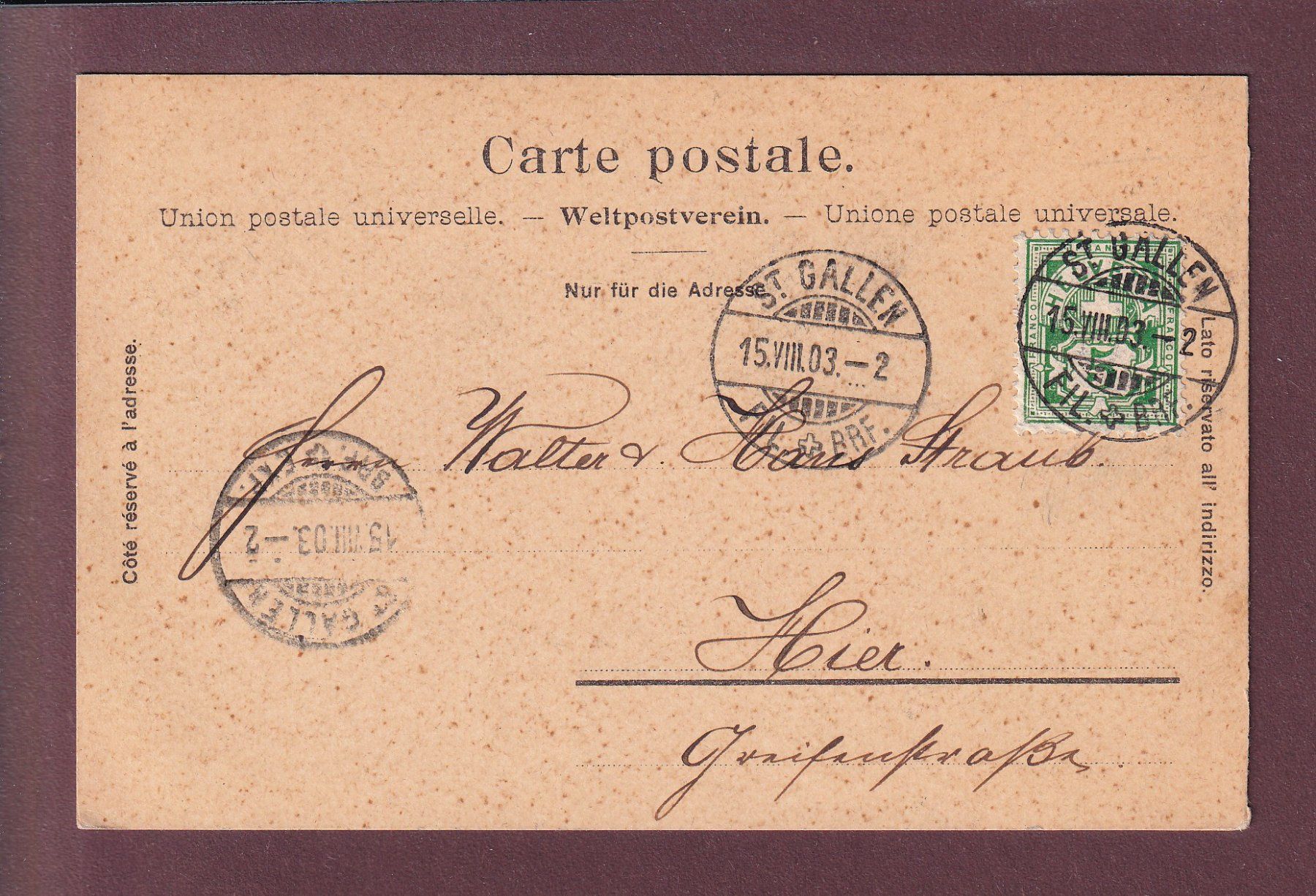 Ansichtskarten: CHAMPERY - 1903 – Gebraucht aus Pully von nicecards 1