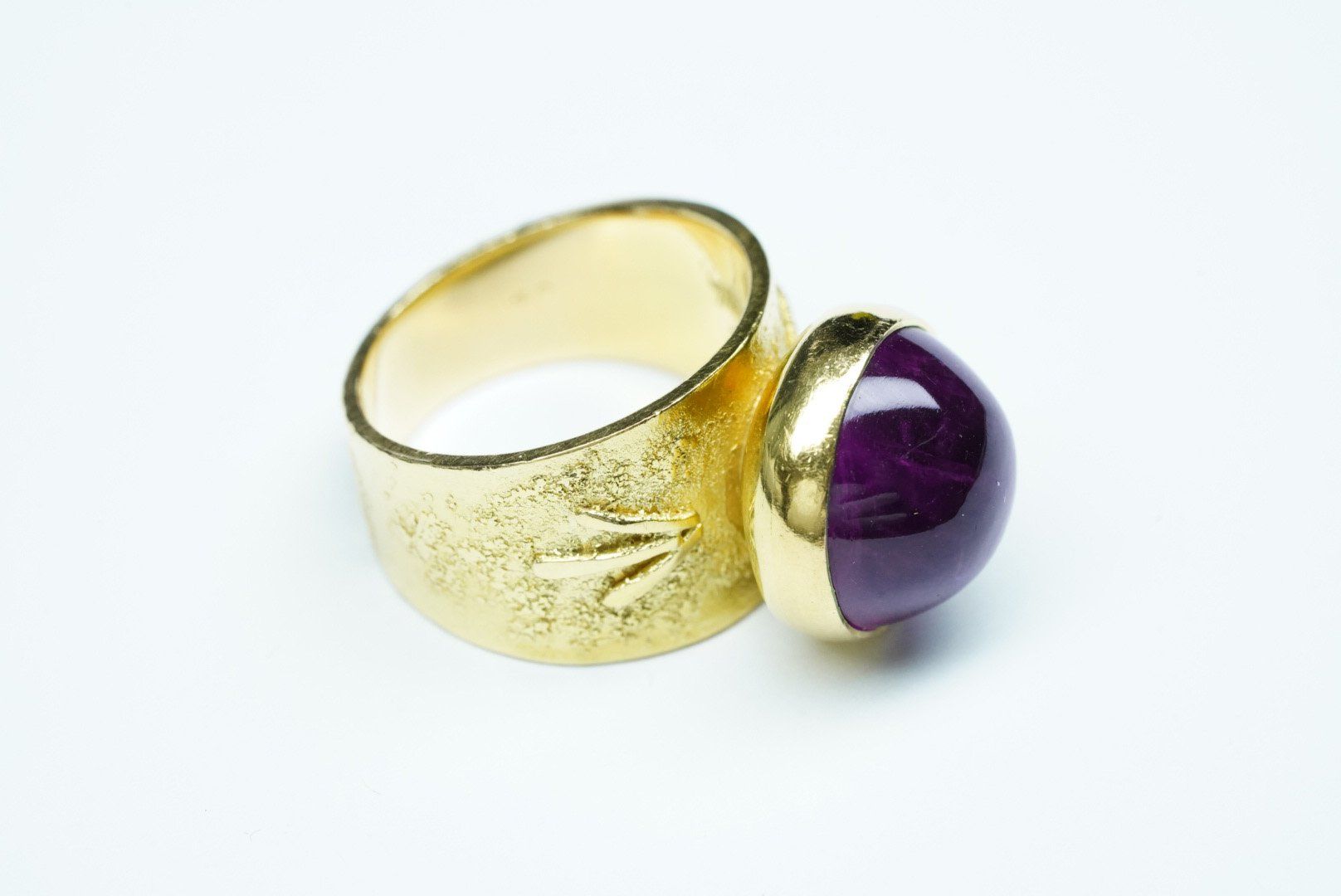 Anelli: Fingerring 18k Gelbgold mit Amethyst – Usato da Bülach venduto da Re-Jewelled 3