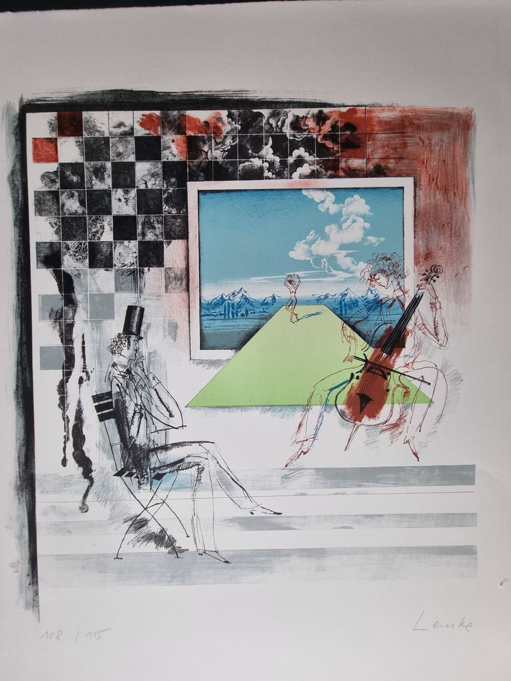 Grafiken & Lithographien: HORST LEMKE LITHOGRAPHIE SIGNIERT NUMMERIERT – Gebraucht aus Gersau von kunst-online