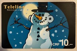 Telefonkarte Teleline Switzerland - Schneeman - Snow Man