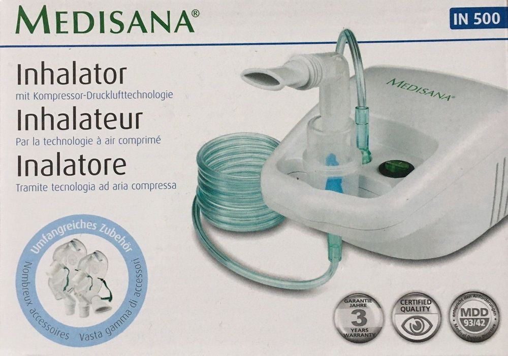 [Qualitätsgarantie und kostenloser Versand vorausgesetzt] Inhalator Medisana IN 500 mit | auf Ricardo Kompressor Kaufen