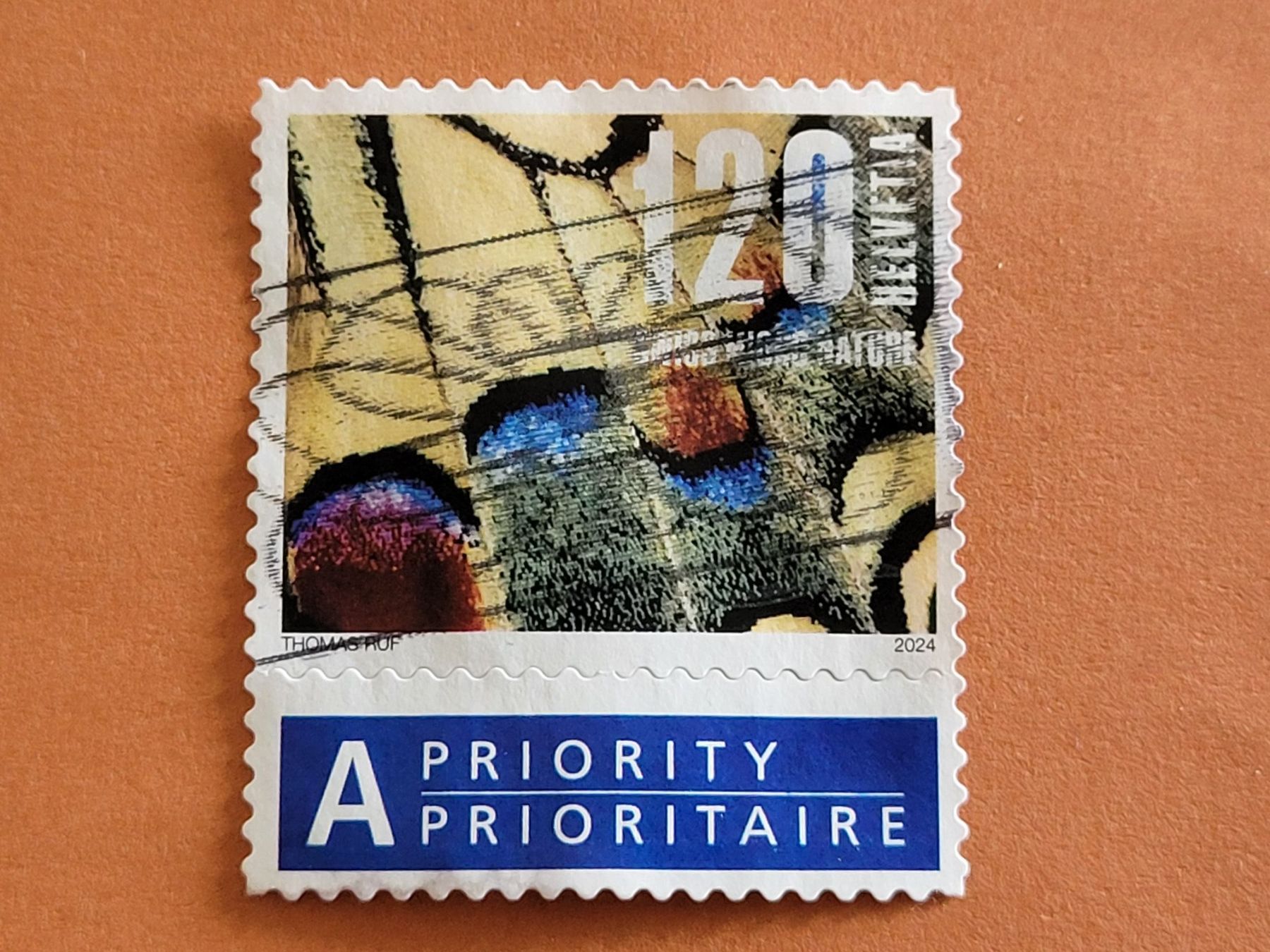 Tutti i francobolli: Timbre CH 2024 - Helvetia 1.20 avec "A PRIORITY" – Usato da Payerne venduto da tintin08