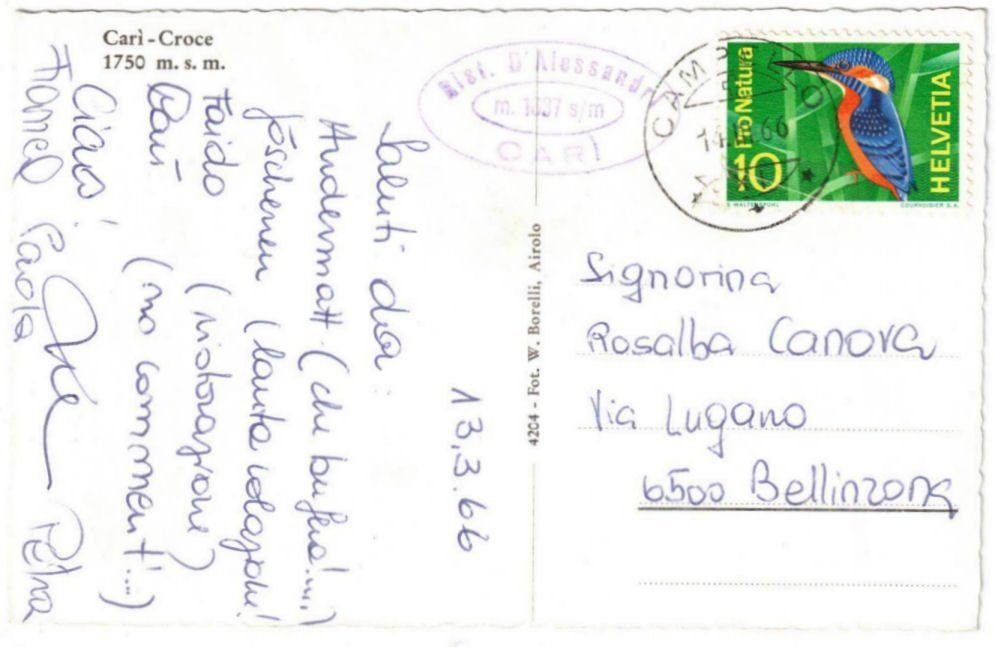 Cartoline postali: Cari - Skilift(1SL) – Usato da Binningen venduto da Mountainrider 1