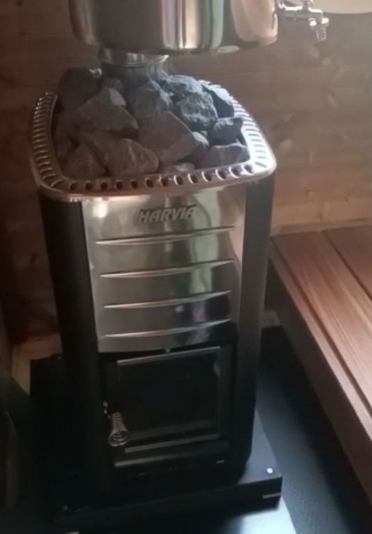 Harvia Sauna Holzofen M3 mit Saunasteine und Schornsteinset Kaufen