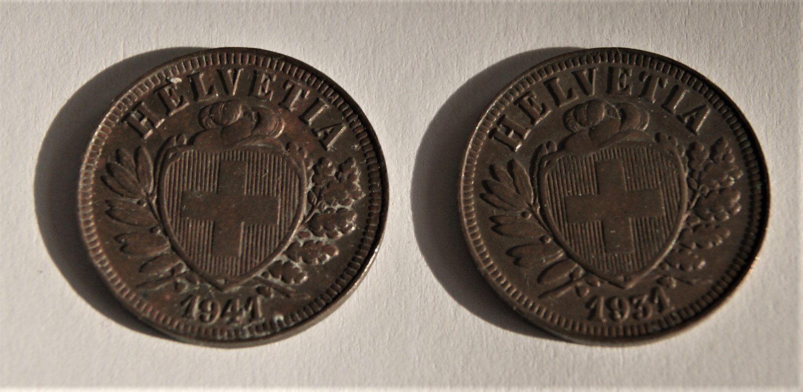 Tutti le monete: 2 x 2 RAPPEN-STÜCKE  1931/1941 – Usato da Stadel venduto da Wald100