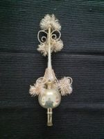 Christbaumspitze Glas silberfarben gebraucht guter Zustand