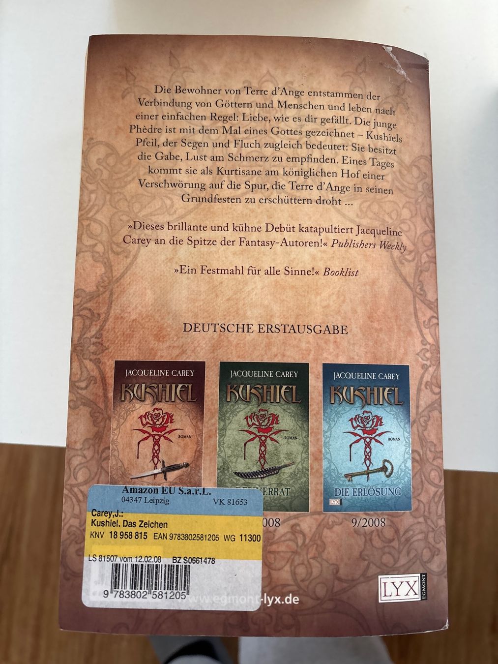 Livres: Kushiel 1 - 3 – D'occasion à Amriswil par SCHLOSSGEISTLI 1