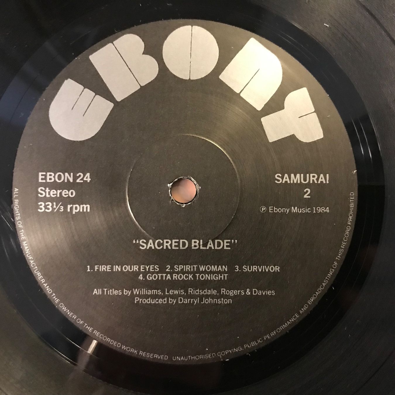 Dischi in vinile: Samurai - Sacred Blade – Usato da Aesch BL venduto da BlueMusicRecords 3
