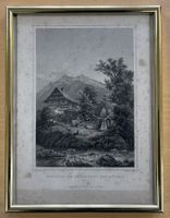 Stich - Parthie am Bergsturt von Goldai - 25 x 20cm