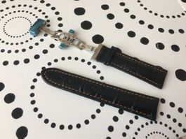 BRACELET CUIR LEATHER 22 MM TOP QUALITY - INCL BUCKLE NEW !