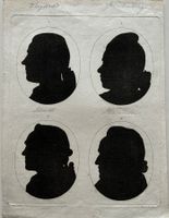Radierung, J.C. Lavater, Profilsilhouetten,Physiognomie,1783