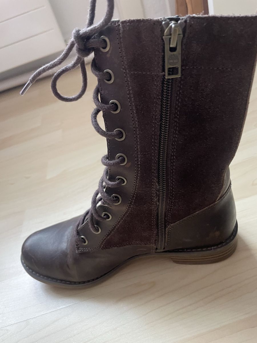 Timberland Scarpe da donna: Timberland Schnürstiefel, Leder, Braun – Usato da Wil Sg venduto da mil_r9gx 1