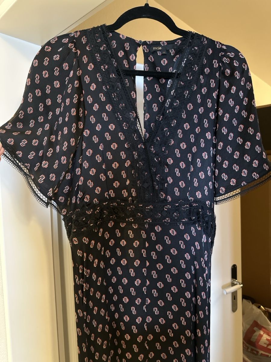 Maje Vestiti: Kleid Maje schwarz Grösse 40 mit Muster und Spitze – Usato da Zürich venduto da shoppingmandy 2