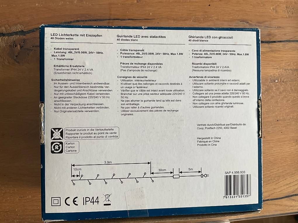 Lichterketten & Leisten: Lichterkette mit Eiszapfen – Gebraucht aus huttwil von care.b 1