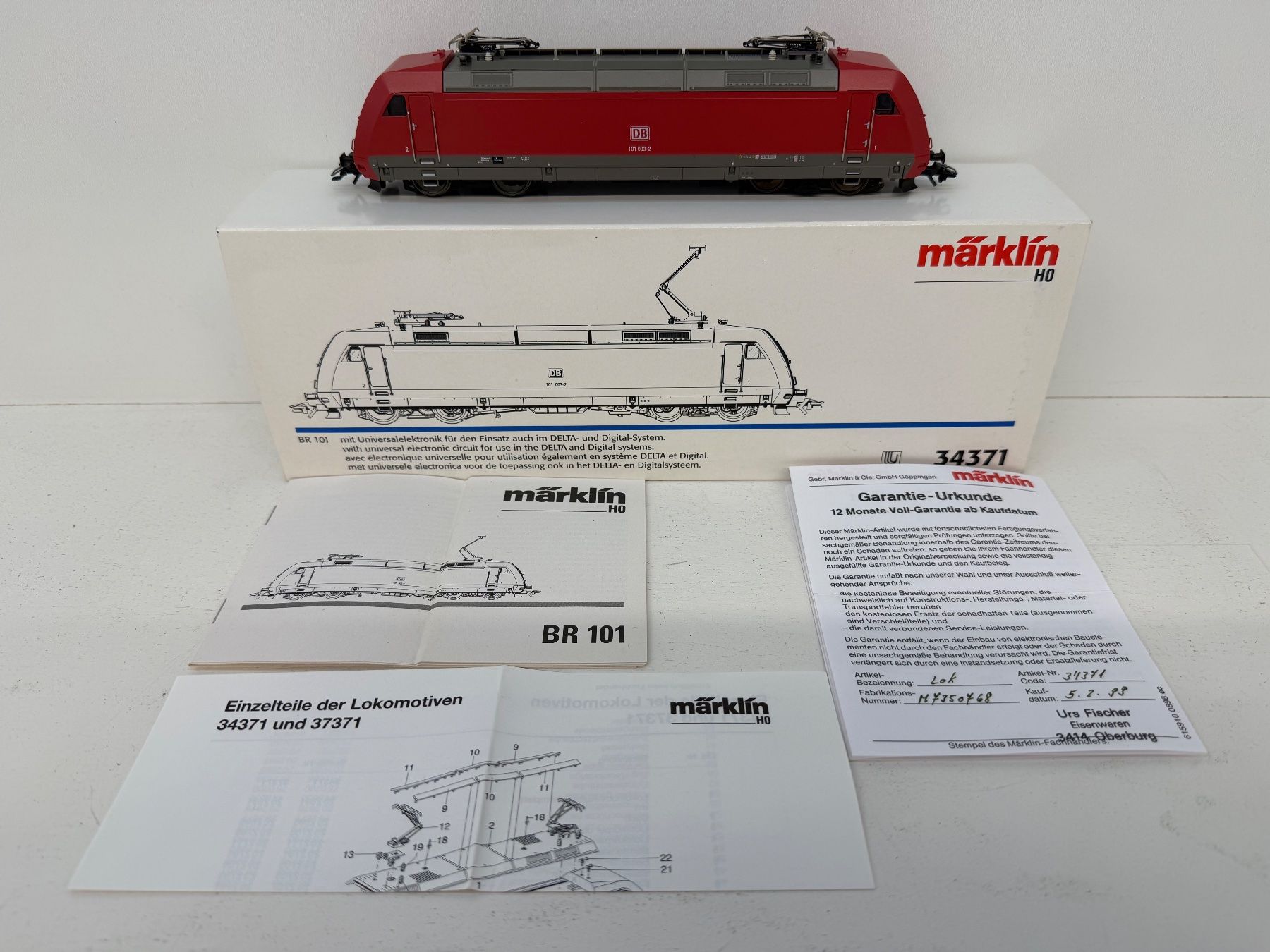 Märklin Modellini di ferrovie: Märklin 34371 E-Lok BR 101 der DB Digital – Usato da Büsserach venduto da ModellbahnDepot 1