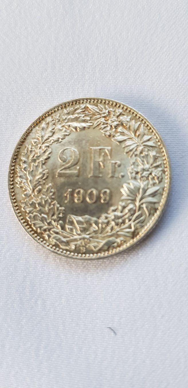 Tutti le monete: 2 Franken 1909 Schweiz – Usato da Dällikon venduto da Toyfan