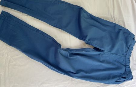 Pantaloni di cotone-vita alta sul elastico-S/M-metà stagione
