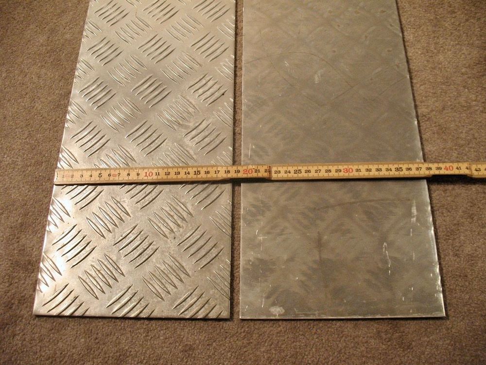 2x Alu Riffel Blech Metall Platte Rampe Tränenblech A (Neu (gemäss ...