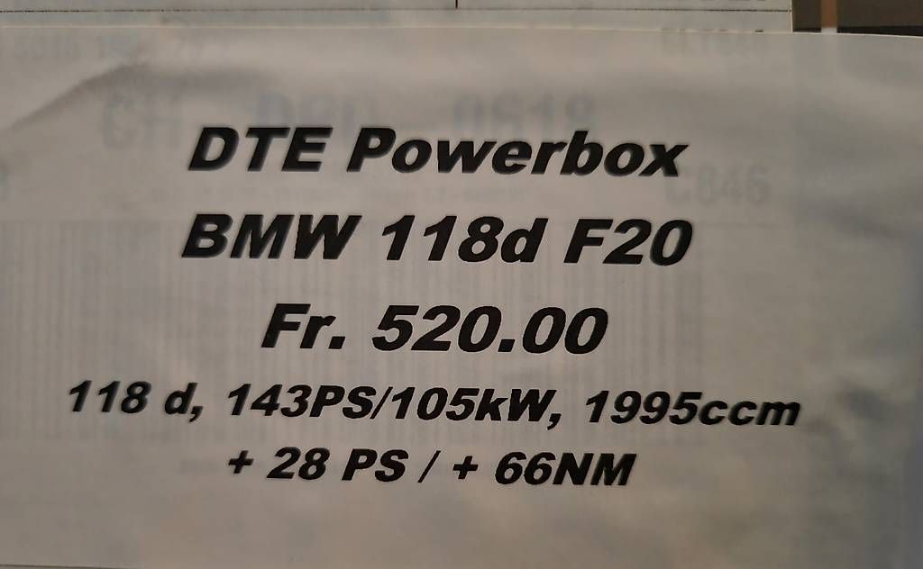 BMW Tutti pezzi di ricambio auto: DTE Powerbox BMW 118d F20 – Nuovo e nell'imballaggio originale da Neunkirch venduto da shrooms