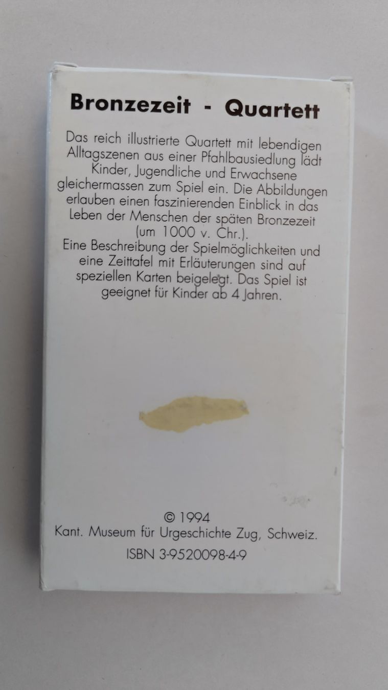 Spiele: Bronzezeit Quartett 1994 / neu ab Fr. 5.- – Neu und originalverpackt aus Bellach von JingleJerry 2