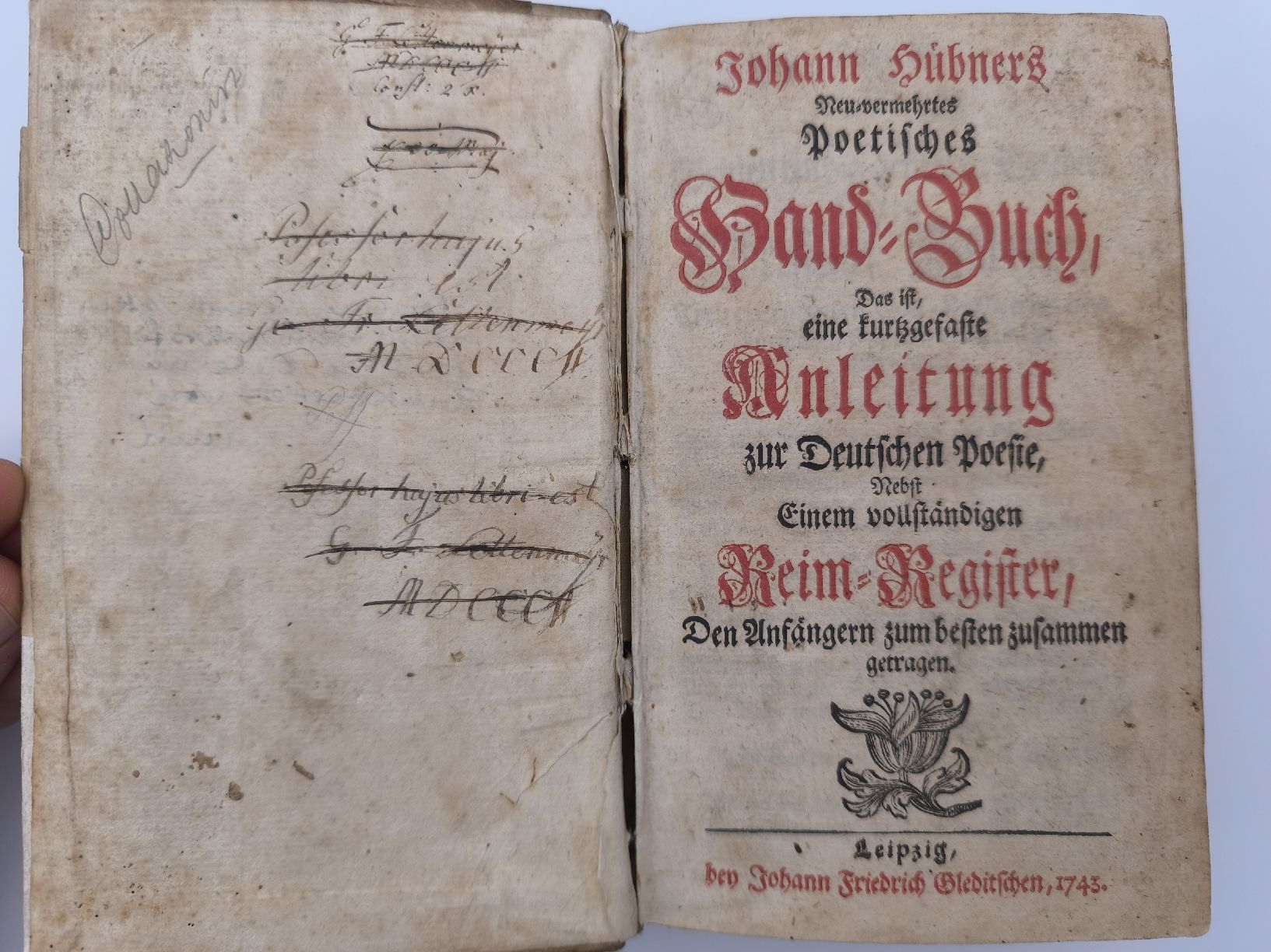 Libri: POETISCHES HANDBUCH 1743 – Usato da Goldach venduto da Gaip