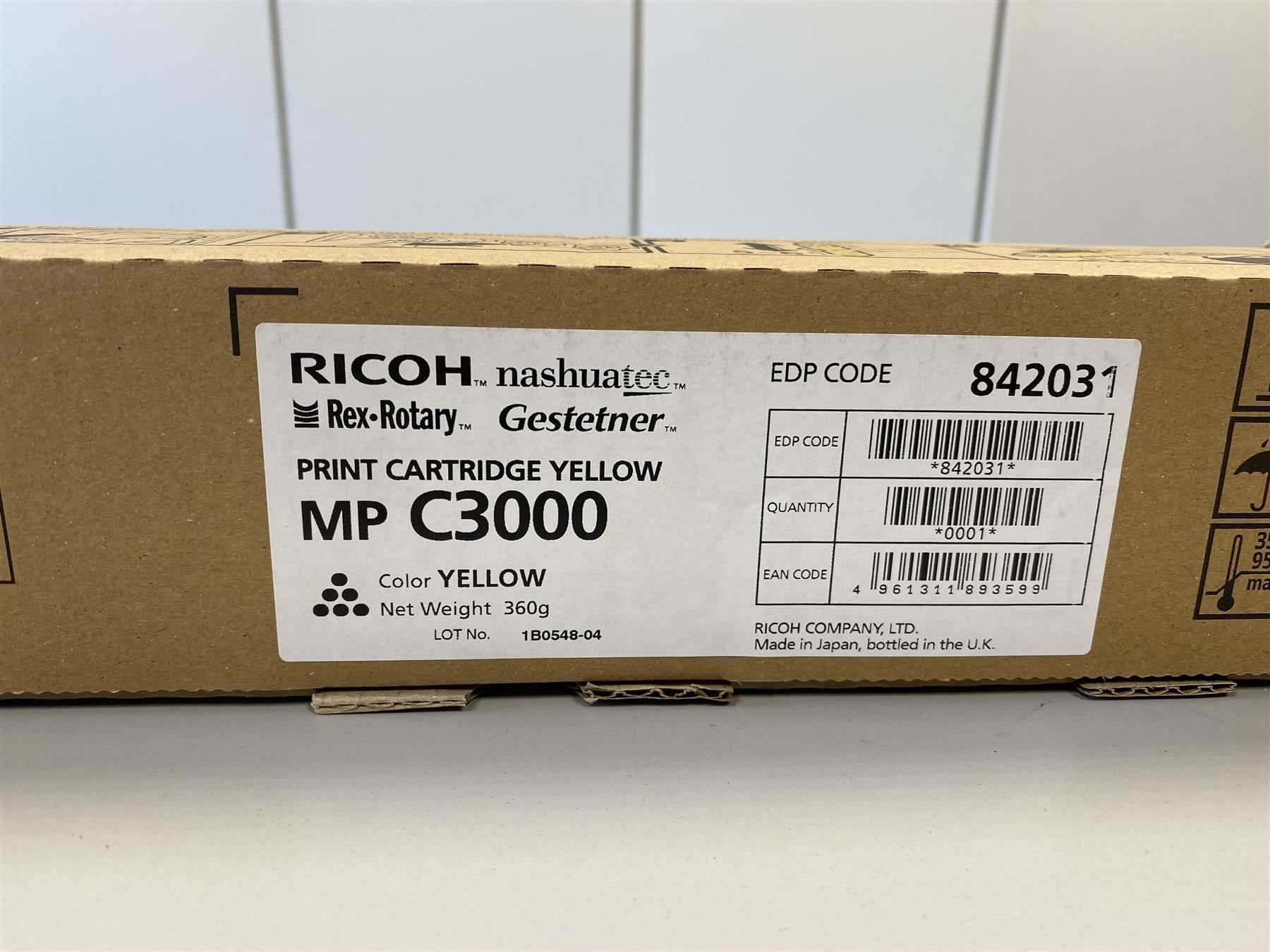 Ricoh Fotocopiatrici: Toner RICOH Gelb -  MP C2000-C2500-C3000 – Nuovo e nell'imballaggio originale da Wängi venduto da Bmo 1