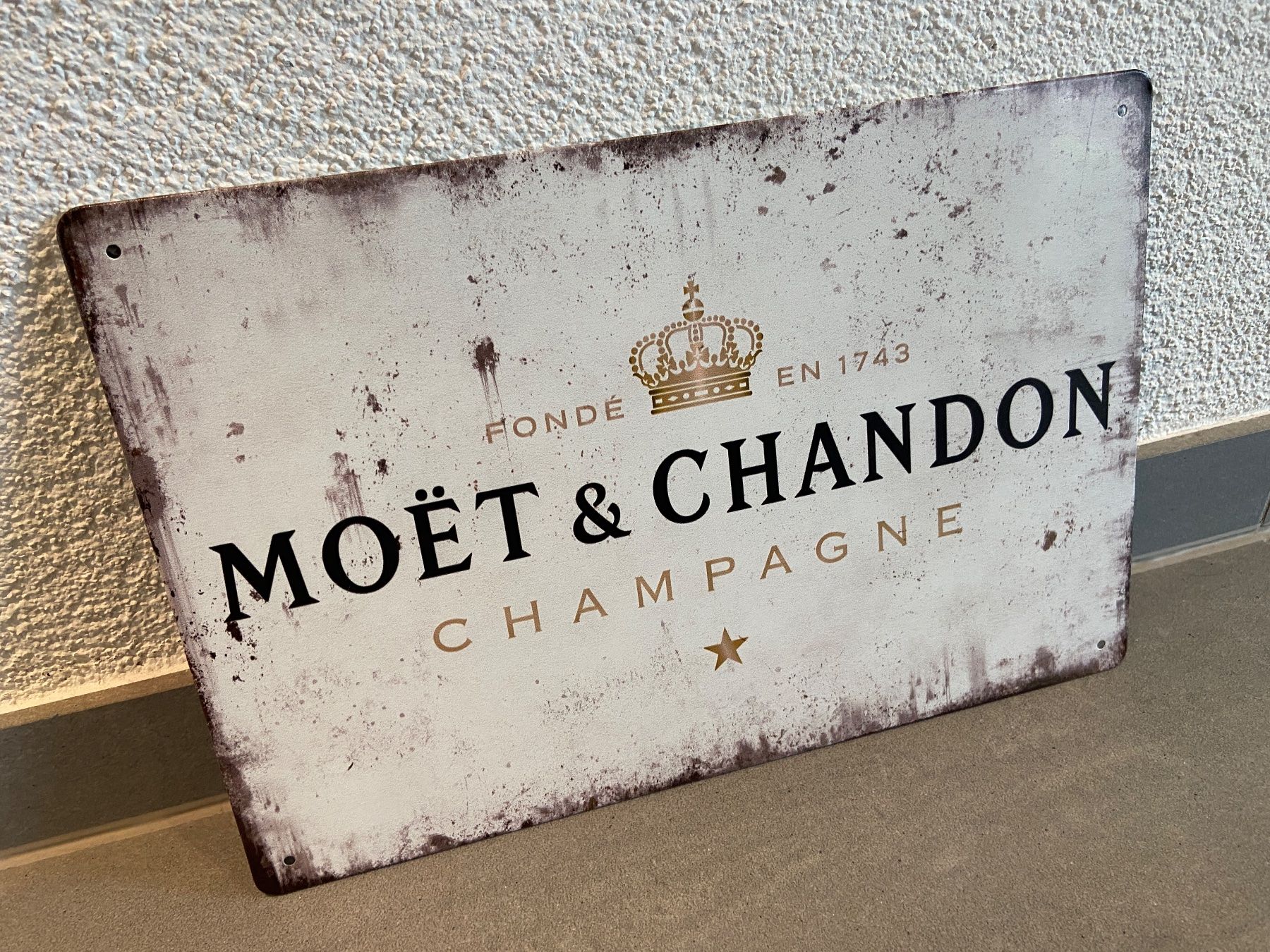 Insegne: MOET & CHANDON Vintage Blechschild ! – Nuovo e nell'imballaggio originale da Seon venduto da Aaargauer01 4