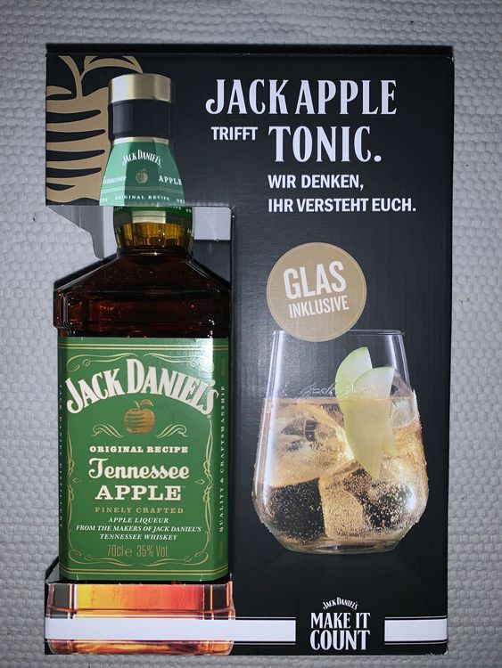 Preissenkung Jack Daniels „Apple trifft Tonic“ mit Glas Kaufen auf Ricardo