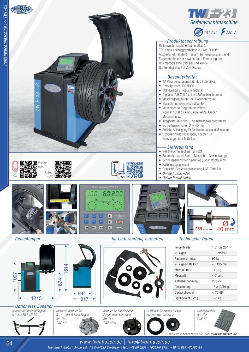 Twin Busch Tutte le macchine: Reifenmontage Set Pro Plus !!!Versandkostenfrei!!! – Nuovo e nell'imballaggio originale da Rüthi (Rheintal) venduto da Toptool 2