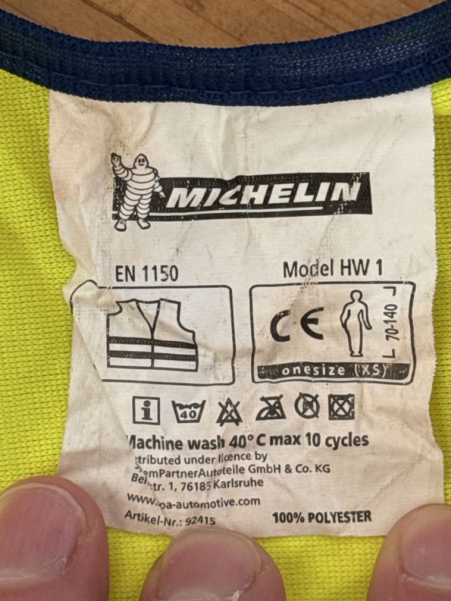 Altro abbigliamento per bambino: Michelin Leuchtweste Kinder, Sicherheitsweste – Usato da Uetendorf venduto da Bruno919999999 2