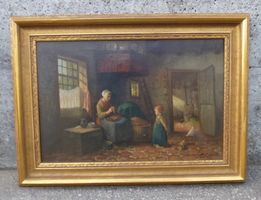 ++ Gemaltes Bild, signiert D.v.Seypuchdt