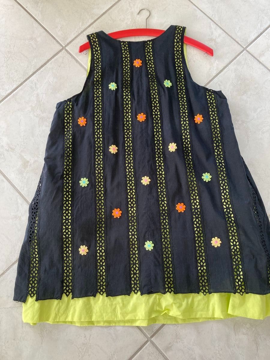Kleider: Sommerkleid schwarz/kiwi 44 – Neu (gemäss Beschreibung) aus Zuchwil von Mauz2 2