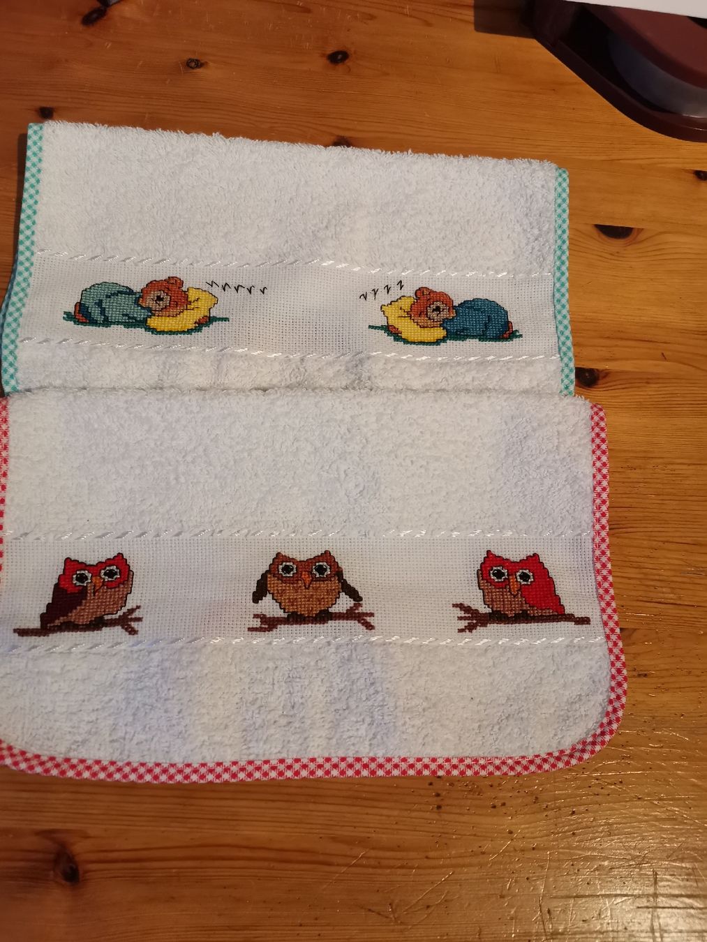 Lot De 3 Bavoirs Bébé à Broder – Éponge Coton Blanc Avec Bande Toile Aïda | Fabriqué En Italie 20x23 Cm