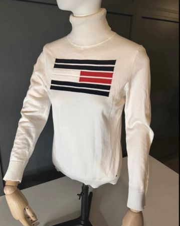Tommy Hilfiger Pull col roulé crème - Taille S -