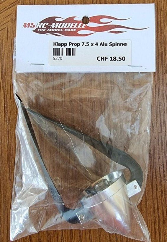RC Modellbau: Klapp Prop 7.5 X 4 Alu Spinner – Neu und originalverpackt aus Trélex von Arnaudyak