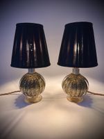 Murano Lampenpaar – Sommerso Oro & Rigadin, 1950–70, Italien