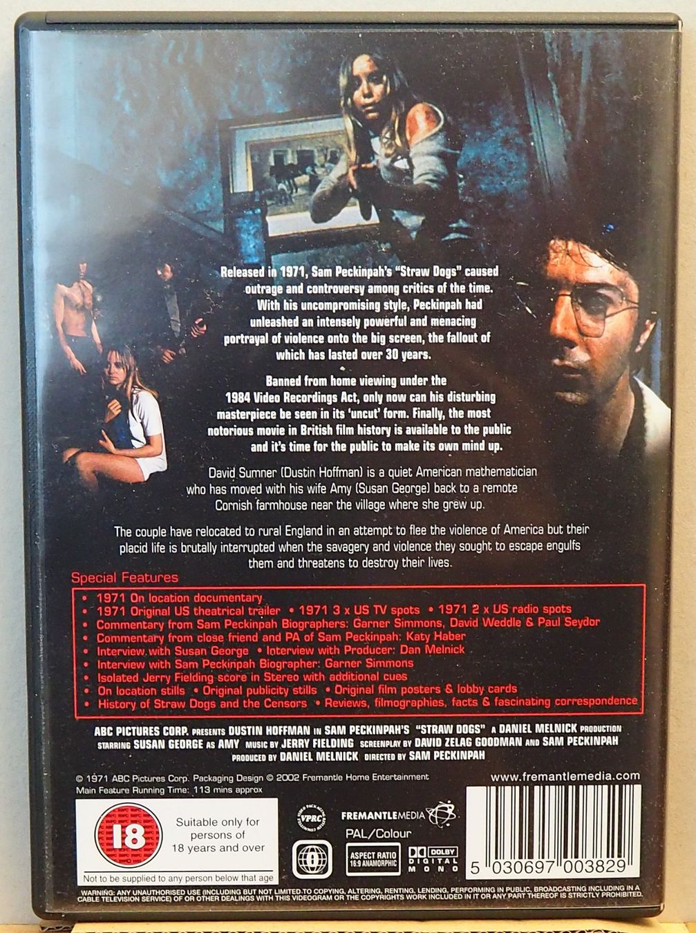 Tutti i DVDs: Straw Dogs 1971 / Dustin Hoffman / UK-Import – Usato da Chur venduto da big_5zx8 1