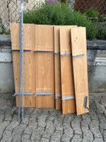 5 Holztablare mit Wandkonsolen