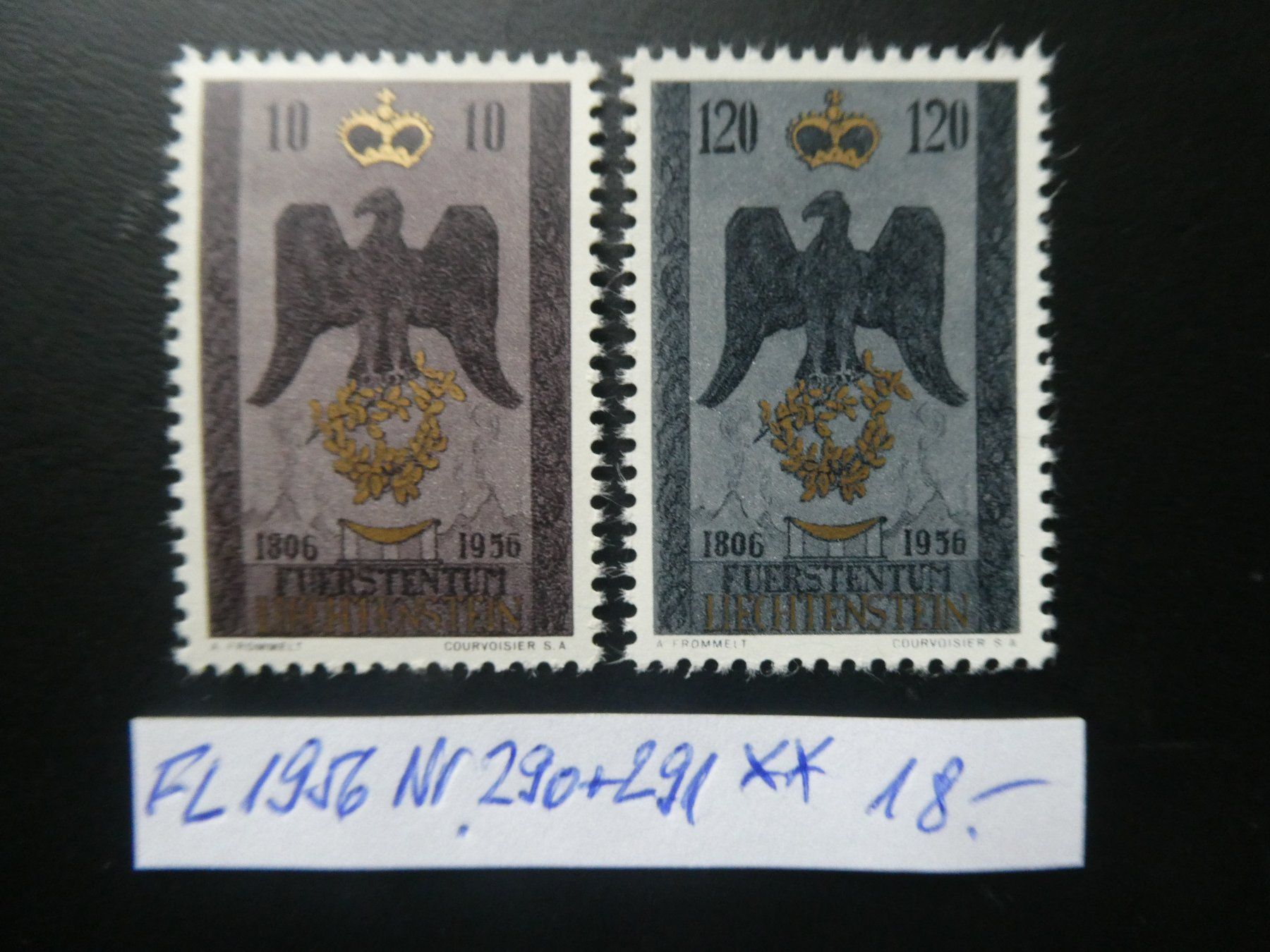 Alle Briefmarken: FL 1956 Nr. 290+291 postfrisch ** – Gebraucht aus Lausen von Herbamare01
