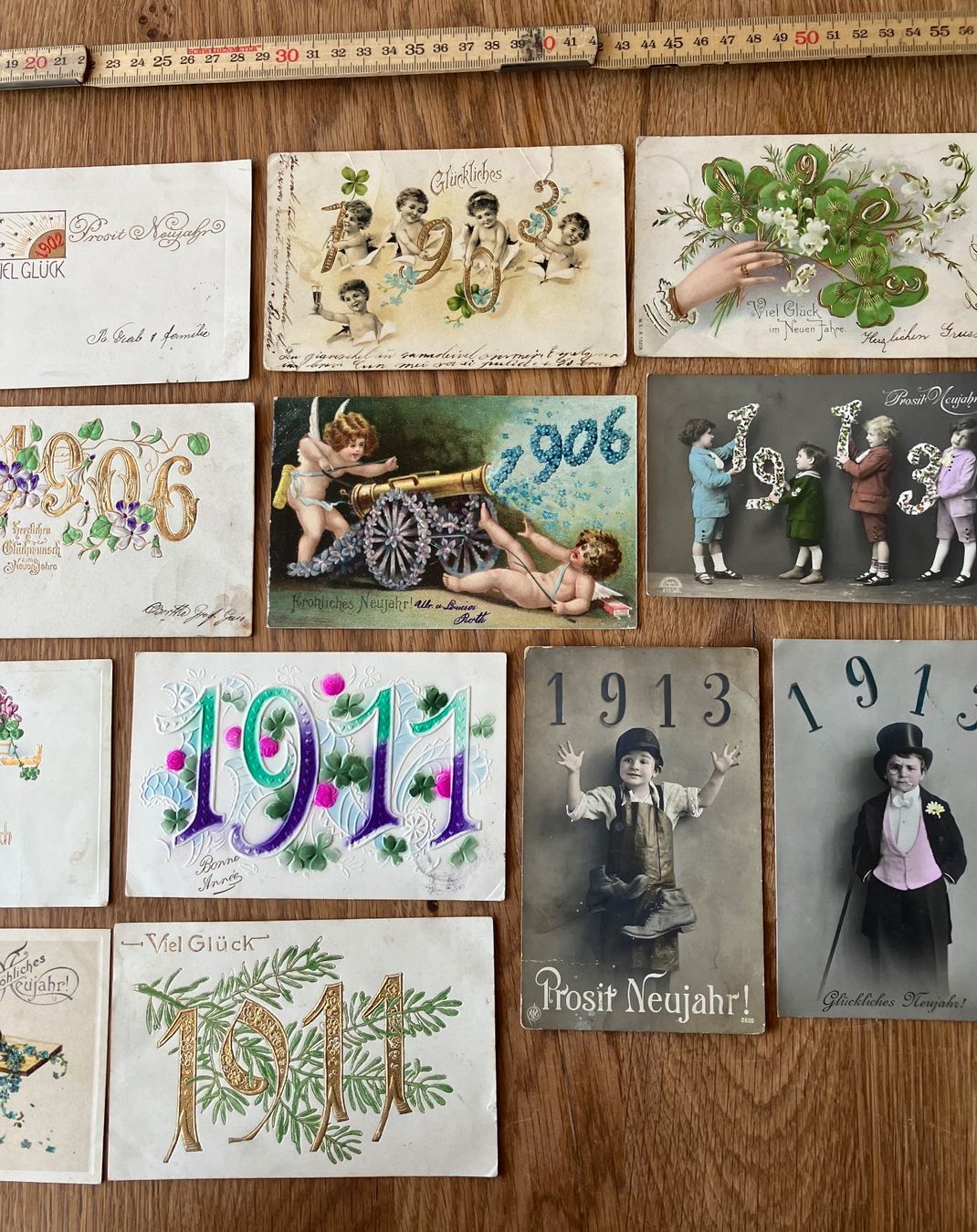 Cartes postales: Antike Ansichtskarten Neujahrsgrüsse – D'occasion à Waldstatt par breitaxt 2
