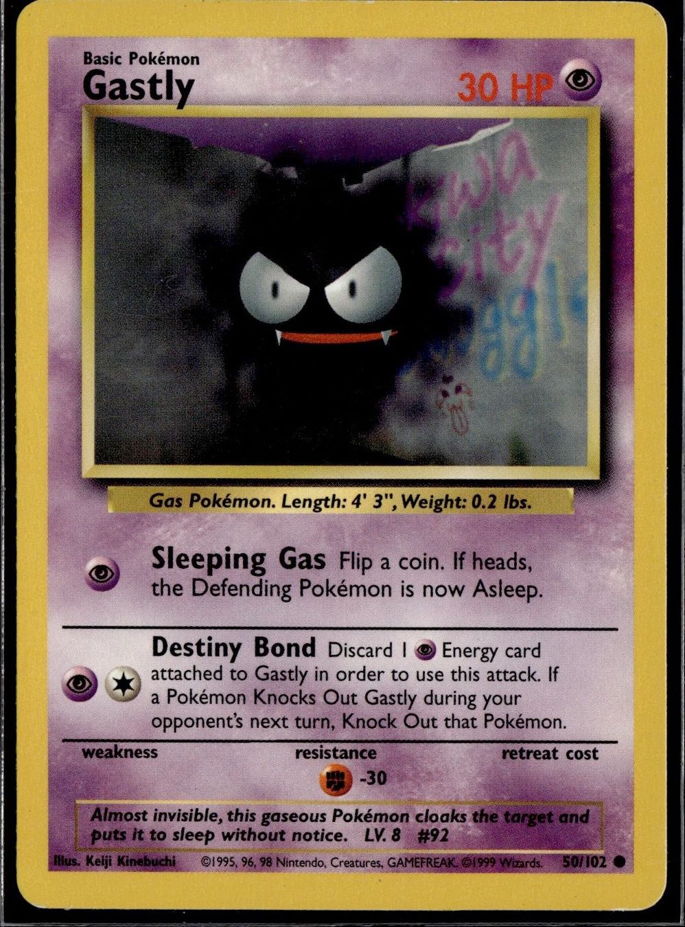 Pokémon Sammelbilder & Trading cards: Gastly 50/102 Base Set – Gebraucht aus Zürich von pokemon_cards